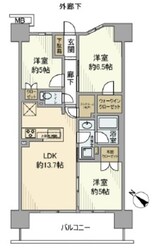 ライオンズ川口並木グランゲートの物件間取画像